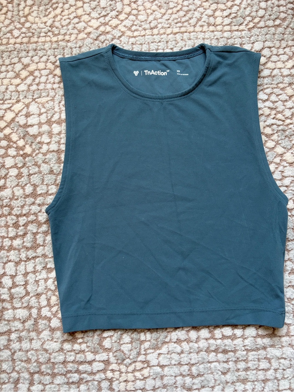TNA Crop Tank Top in Dark Teal